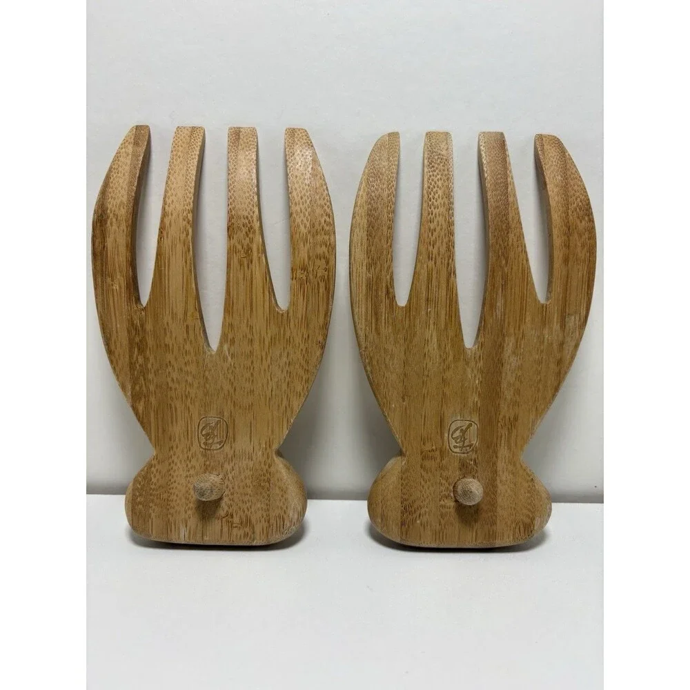 Bamboo Salad Hand Tongs - Totally Bamboo